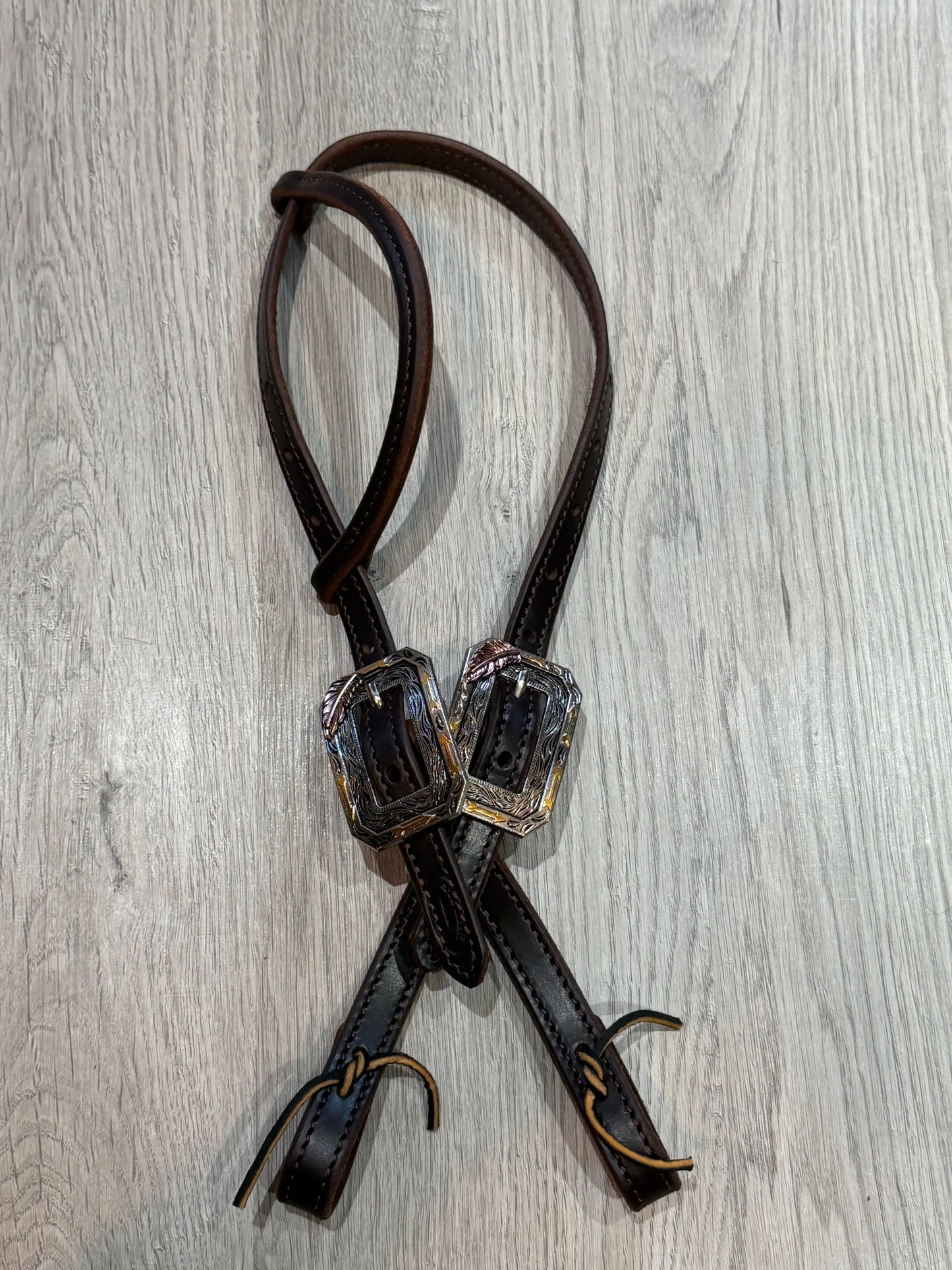 Feather & Arrow Quick Change One Ear Headstall– Premium Amish Leather by Spur Creek Tack