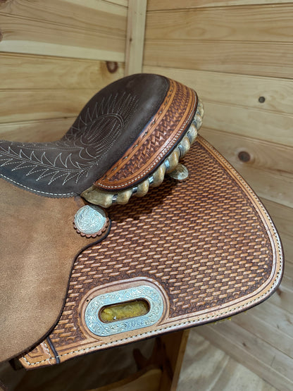 15” Billy Cook Maker Sulphur,OK Barrel Racing Saddle Model 1901