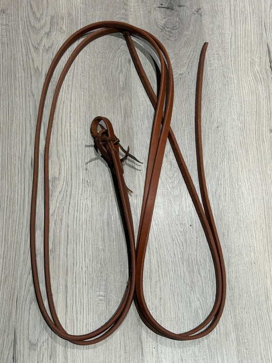 Premium 8' x 5/8" Medium Oiled Harness Leather Split Reins by Spur Creek