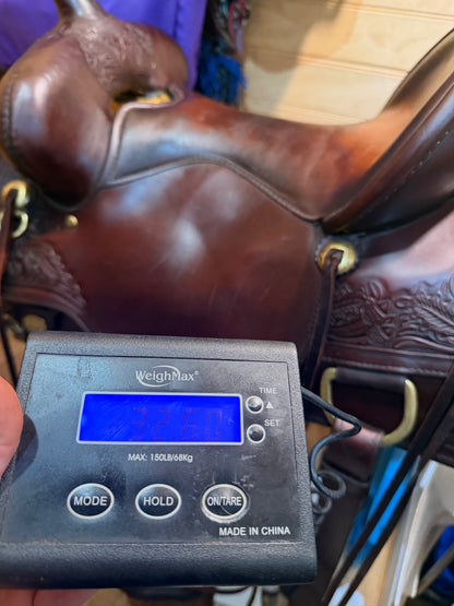 16” Circle Y Carlsbad Flex-Lite Western trail saddle Model 2376