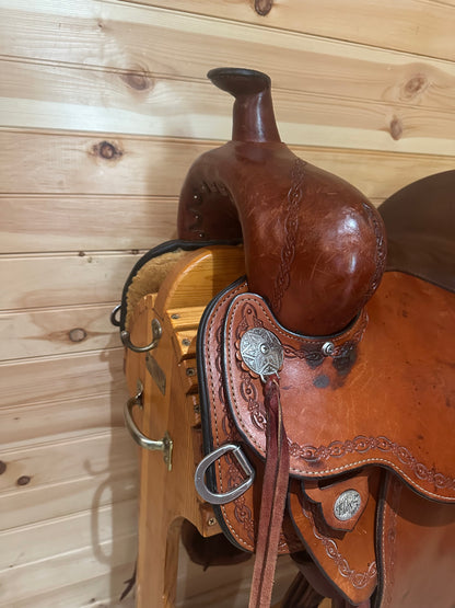 15” Circle Y Alpine Flex2 Western Trail Saddle Model 2377