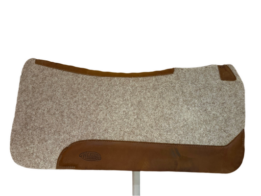Weaver Contour Wool blend Felt Western Saddle Pad, 33”L x 32”D x1”
