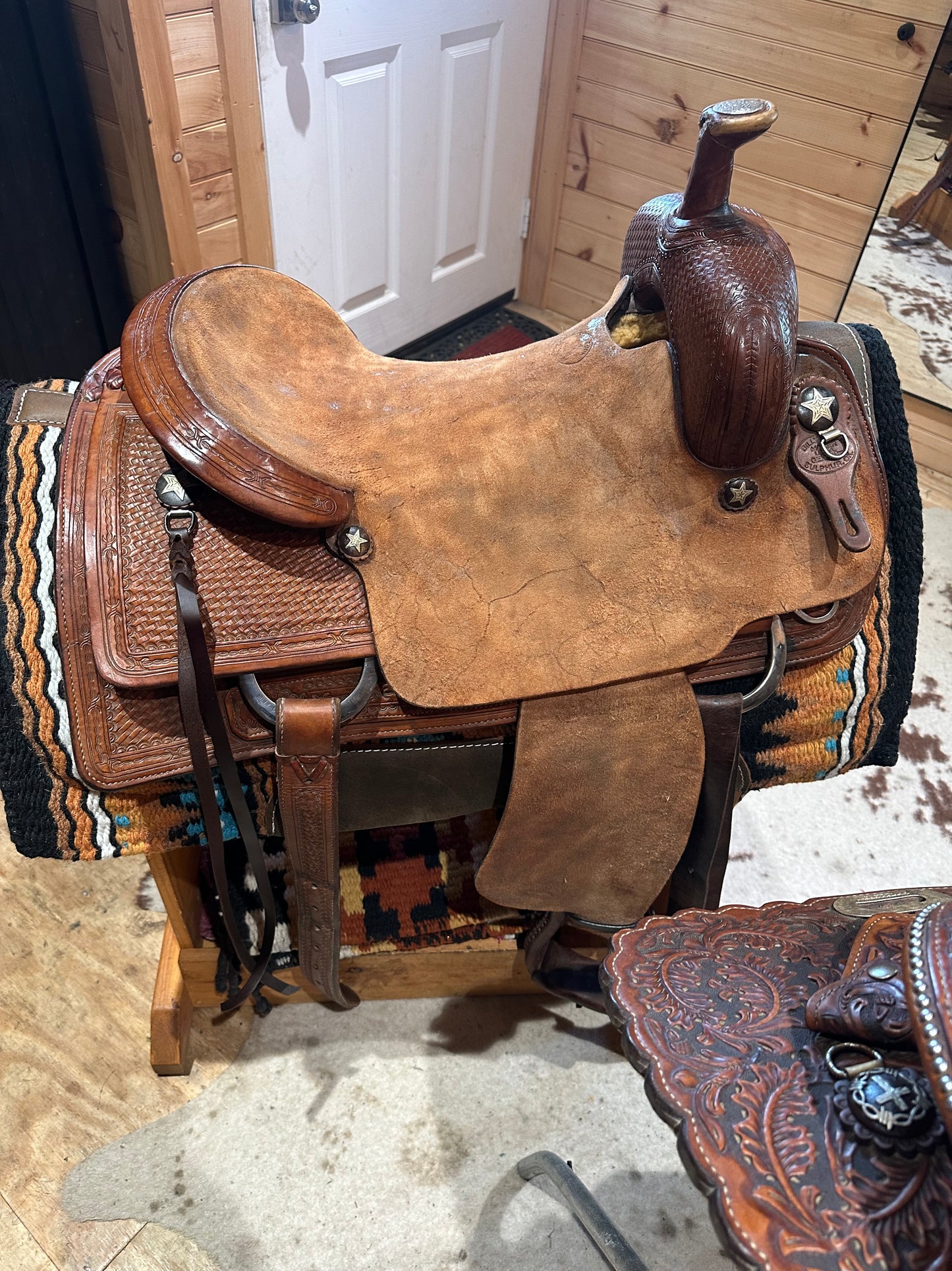 16.5” Genuine Billy Cook Basket Ranch Cutter Western Saddle Model 8965