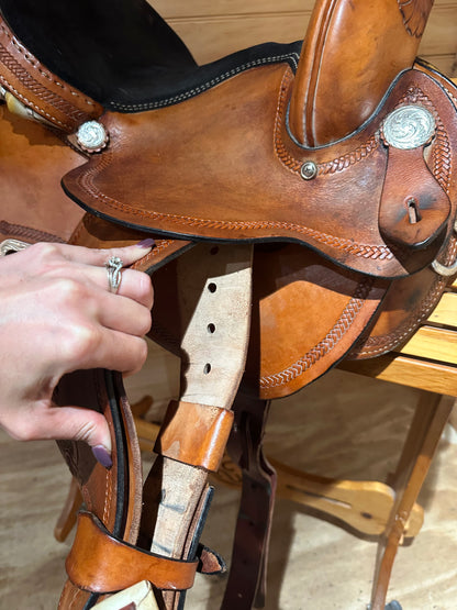 13” Rocking R Saddlery Youth Barrel Racing Saddle