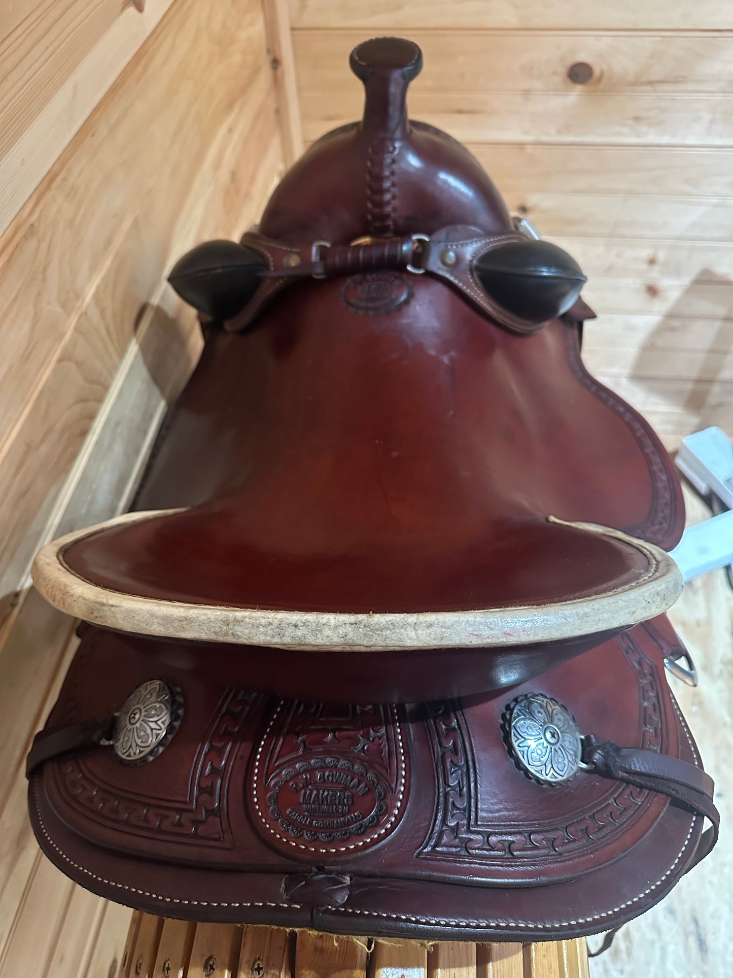 16” RW Bowman Mike Branch Natural Ride Western Ranch Saddle Model 3816
