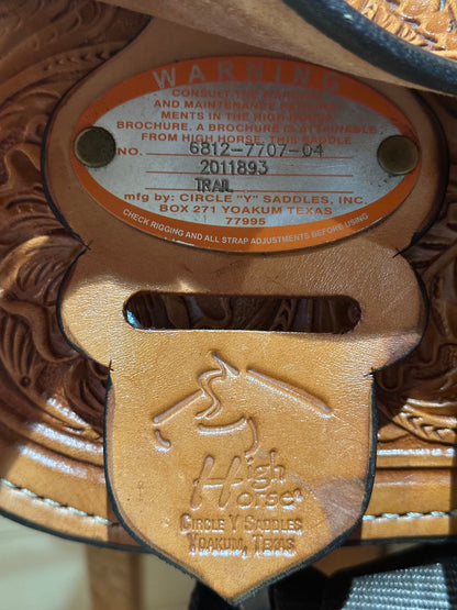 17” Circle Y High Horse Mineral Wells Western Trail Saddle Model 6812