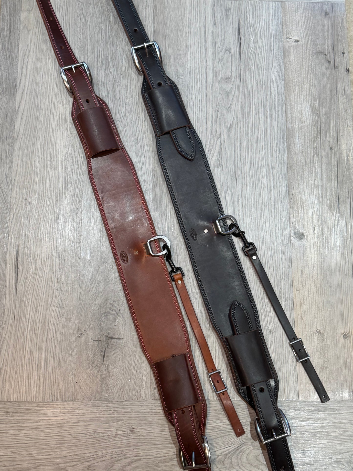Color Stitch Rear Rigging Back Cinch – Premium Amish Leather by Spur Creek Tack