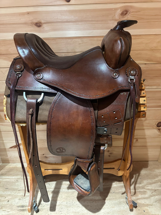 14” Ortho-Flex Cattle Baron Western Saddle Model CB-140