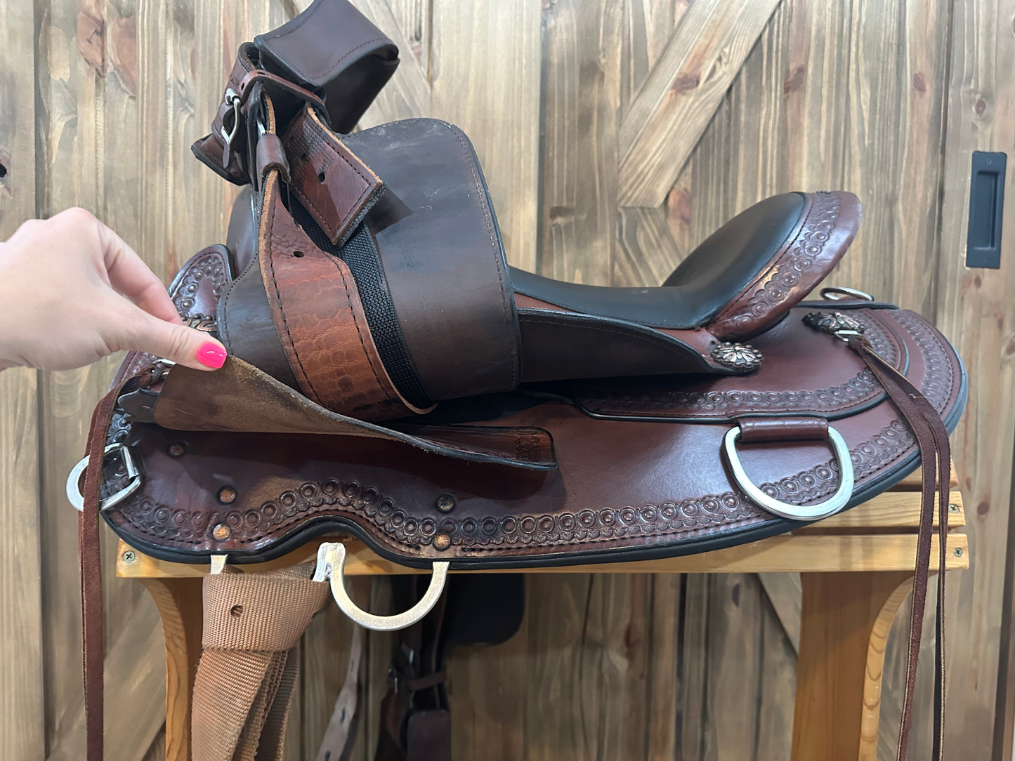 16” Circle Y Copper Mine Flex2 Western Trail Saddle - Wide