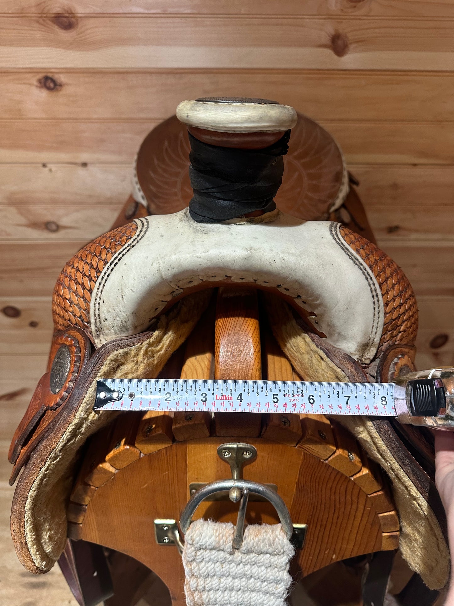 16” Billy Cook Basket Stamped Dally Team Roper Western Saddle 9111