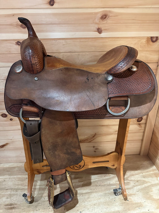 17” Billy Cook Sulphur, OK Flat Seat Cutter Western Saddle