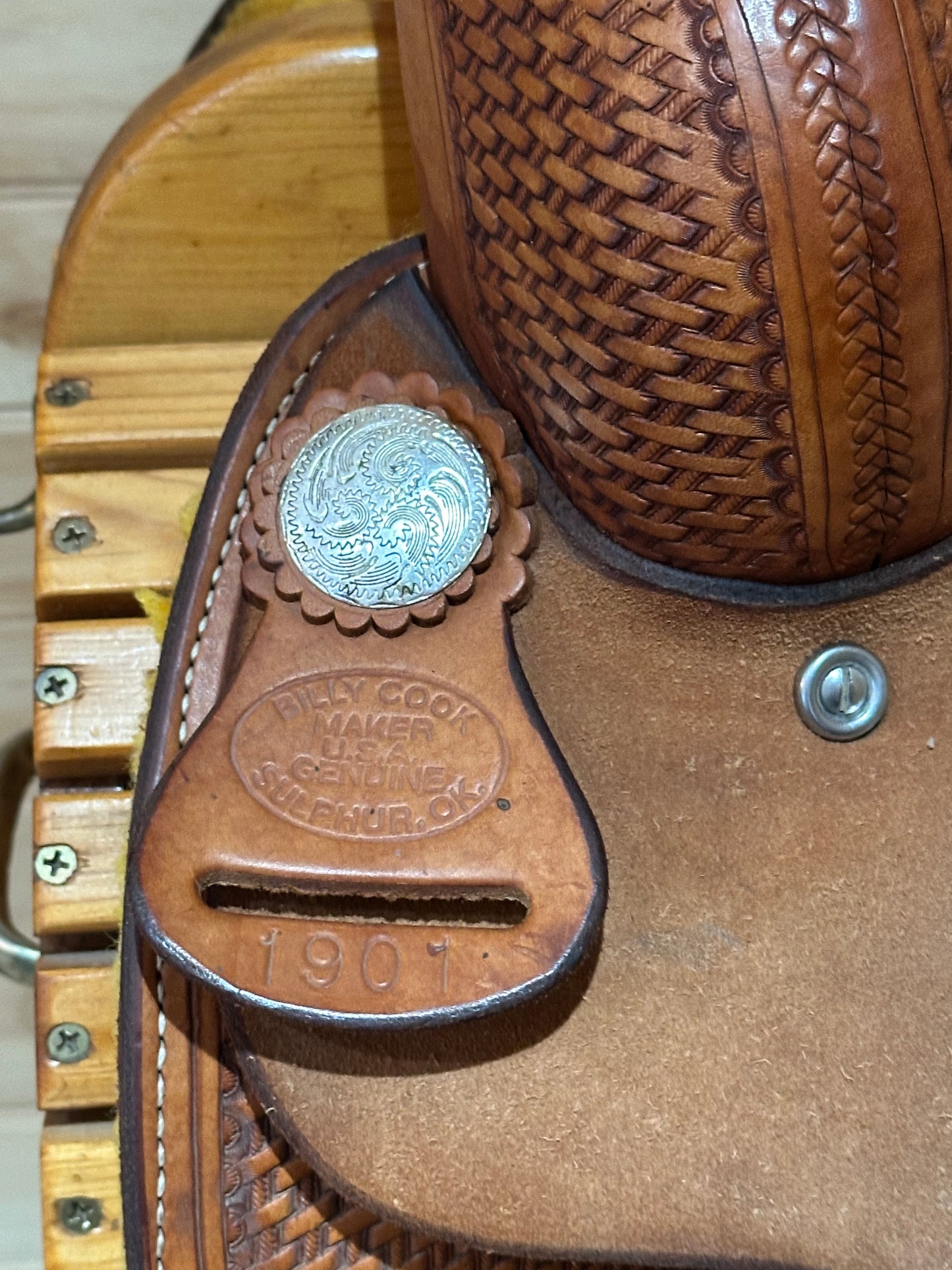 15” Billy Cook Maker Sulphur,OK Barrel Racing Saddle Model 1901