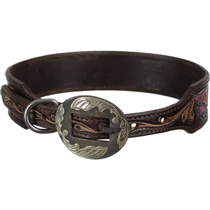Wild Rose Leather Dog Collar