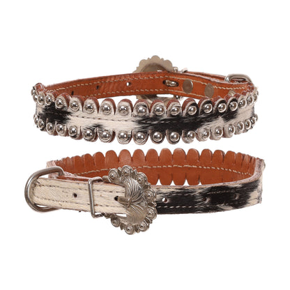 Silverdot CowHide Leather Dog Collar