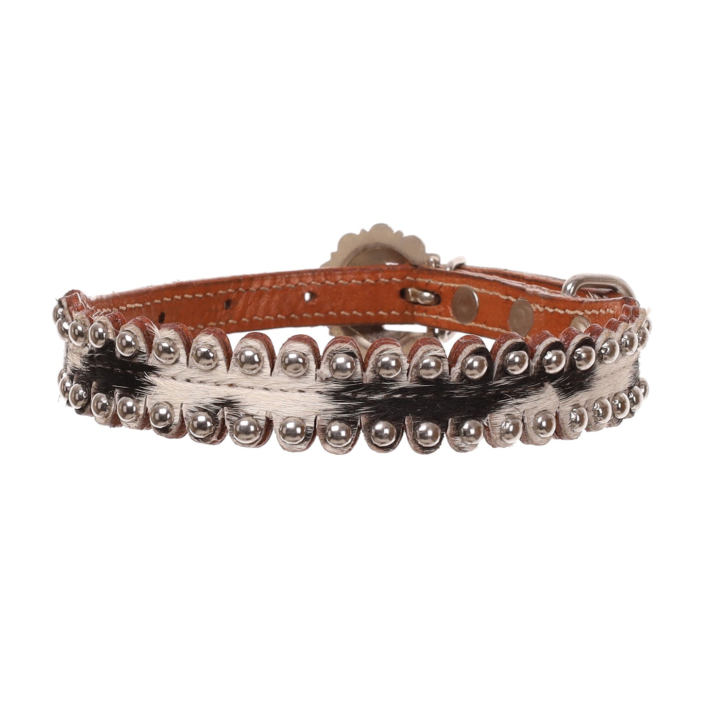 Silverdot CowHide Leather Dog Collar