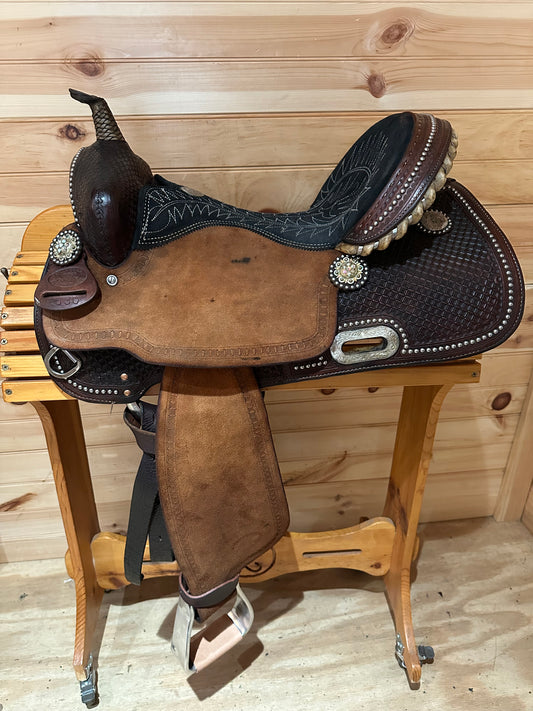 15” Billy Cook Maker Sulphur, OK Barrel Racing Saddle Model 1530