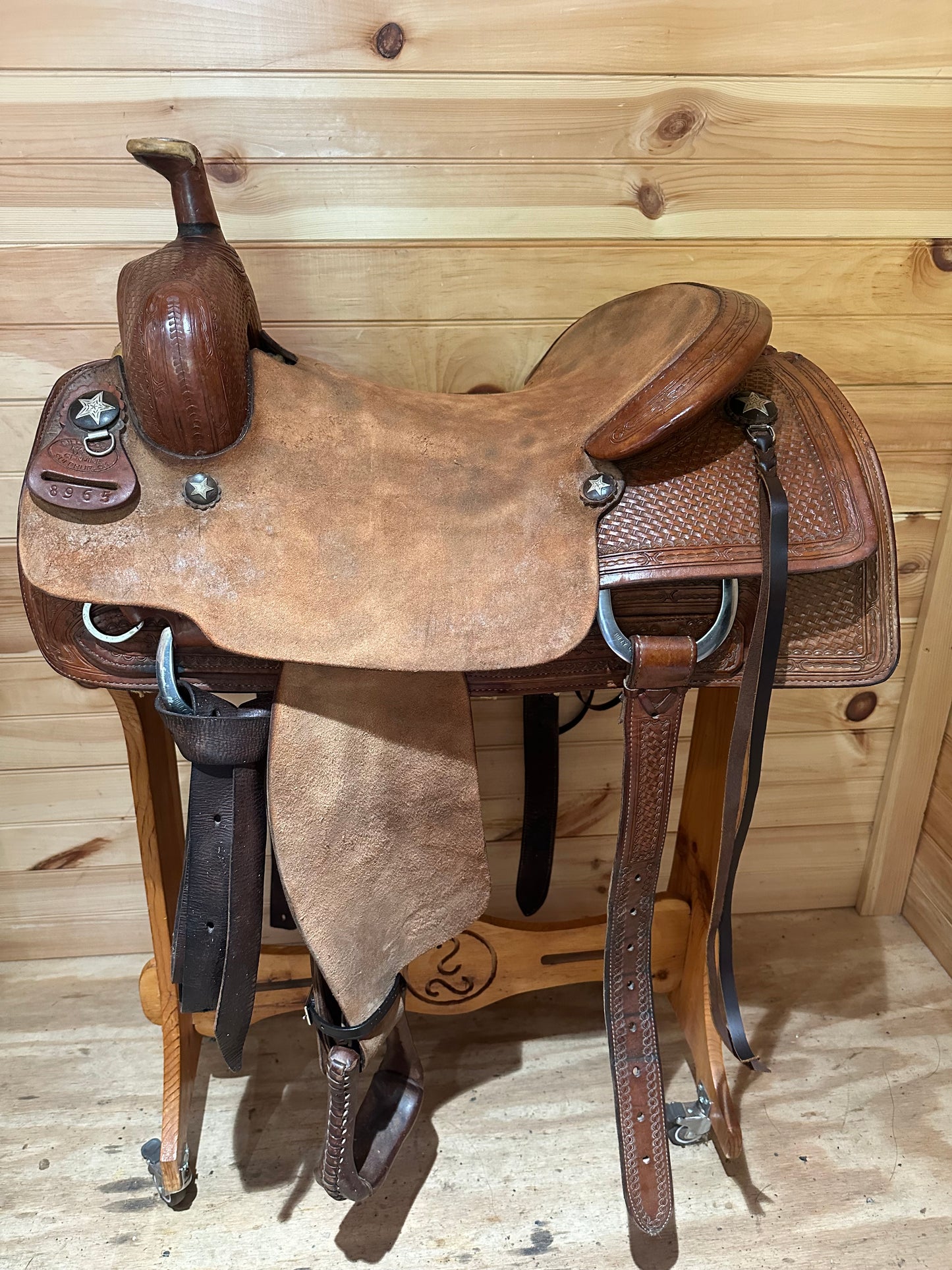 16.5” Genuine Billy Cook Basket Ranch Cutter Western Saddle Model 8965