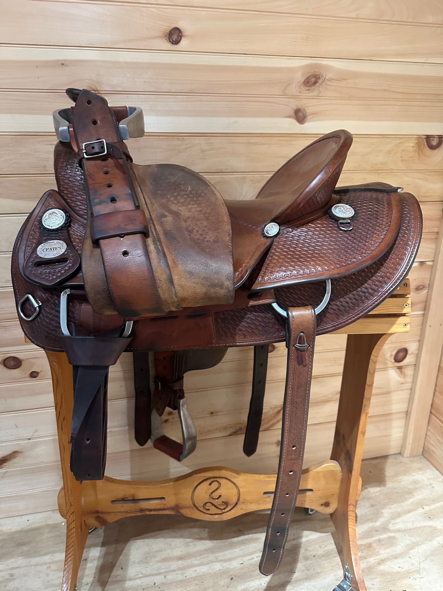 16” Crates A-Fork Slick seat Ranch Western Saddle Model 256
