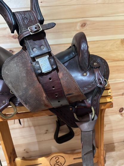 18” Big Horn Sil-Cush Flex Endurance trail saddle Model 1685.8