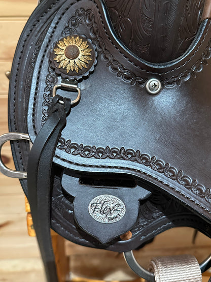 16” Circle Y Sunflower Flex2 Western Trail Saddle Model 1682 (2024)