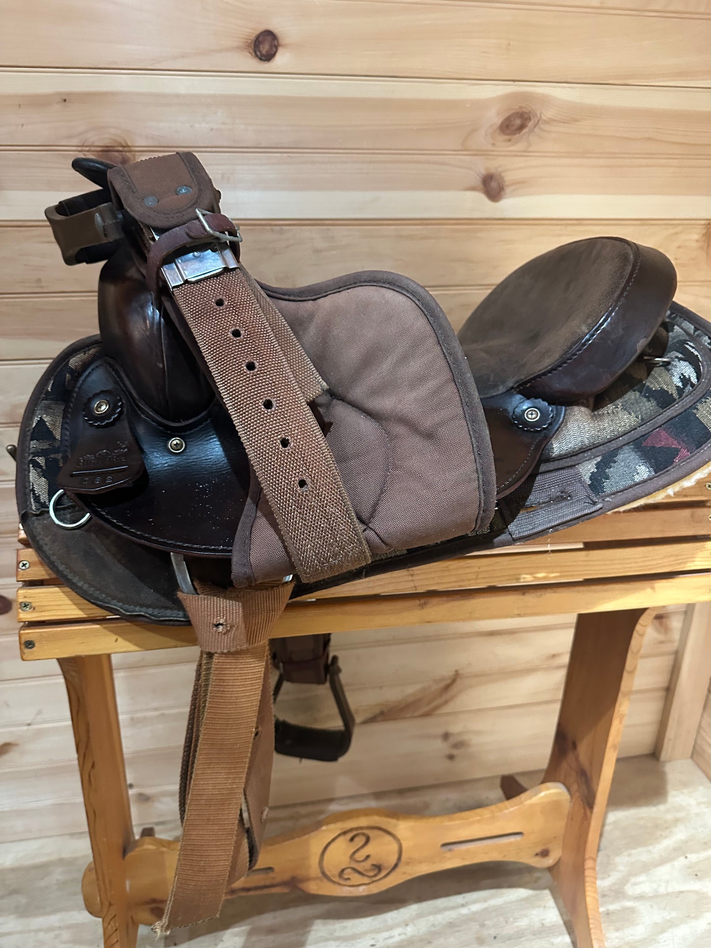 16” Big Horn Cordura/Leather Western Trail Saddle Model 182