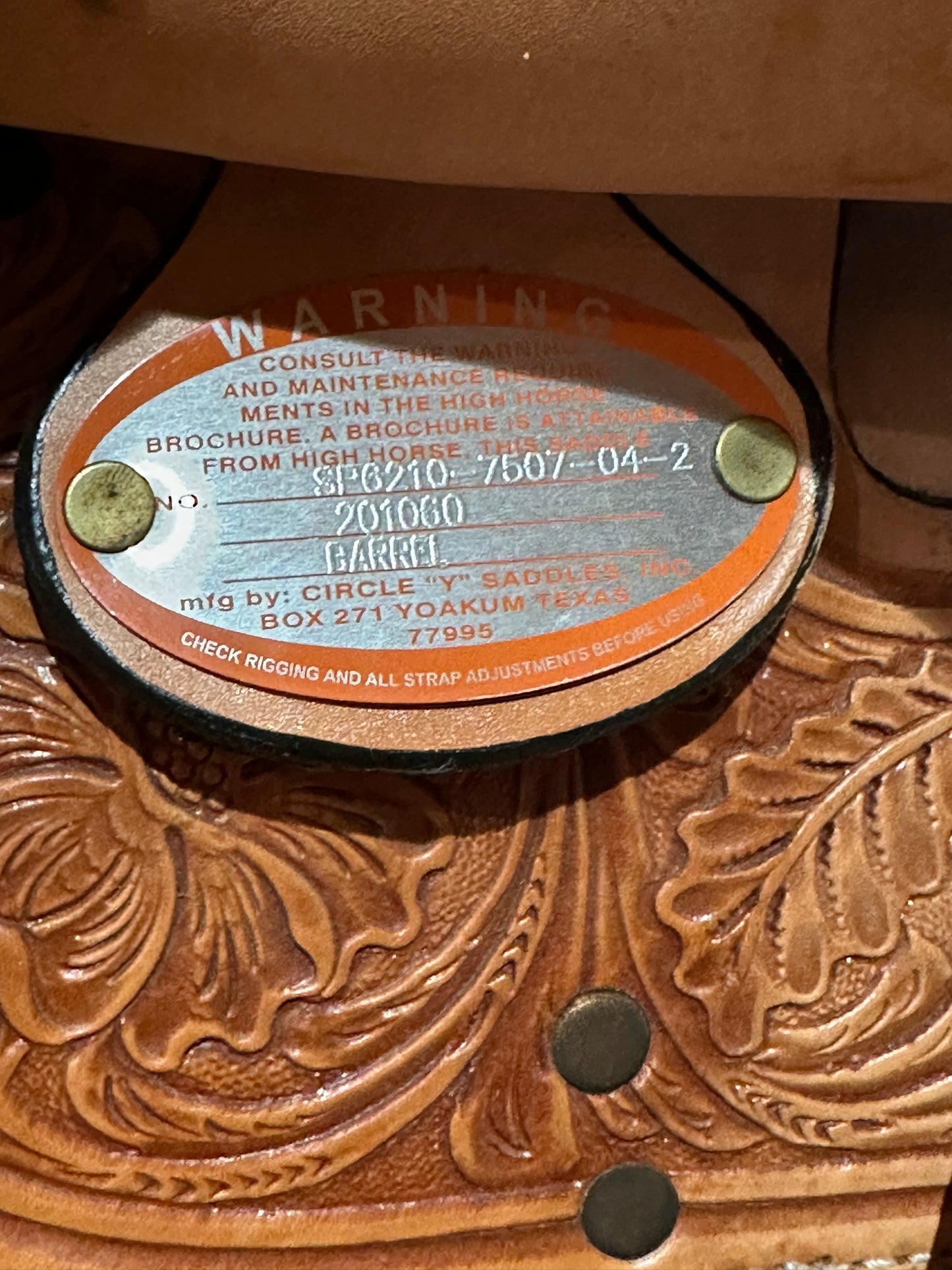 15” Circle Y High Horse Proven Barrel Racing Saddle Model 6210