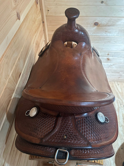 16” Crates A-Fork Slick seat Ranch Western Saddle Model 256