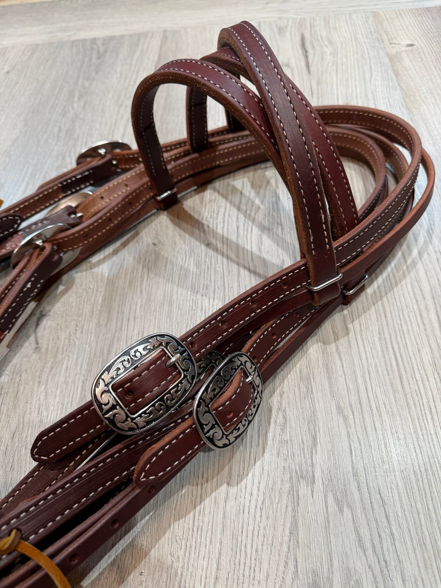 Jeremiah Watt Browband Quick Change Headstall– Premium Amish Leather by Spur Creek Tack
