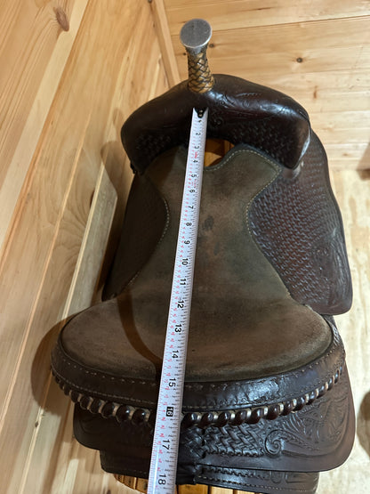 15” Basketweave Western Trail Saddle