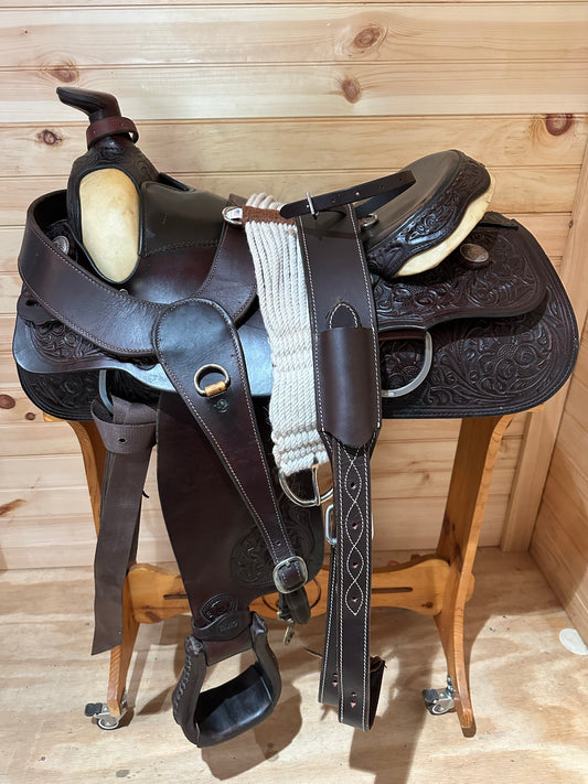 16” Tex Tan Hereford Roper Western Saddle Model 08-1075 *Complete Package*