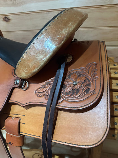 15” Pikes Peak Saddlery Custom Bob Brenner Western Trail Saddle
