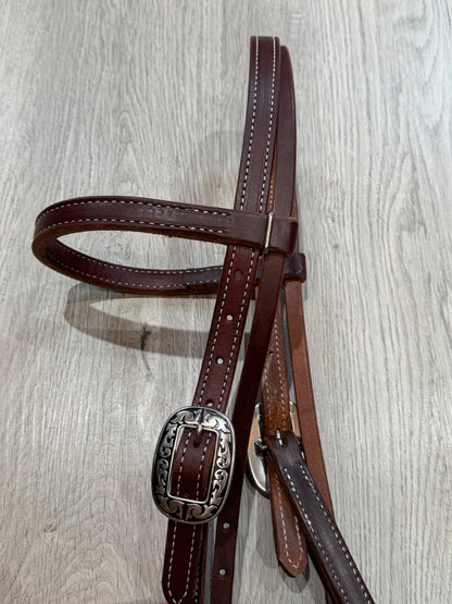 Jeremiah Watt Browband Quick Change Headstall– Premium Amish Leather by Spur Creek Tack
