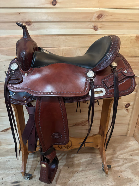 17” Billy Cook CJ Trail Sulphur,OK Western Saddle Model 1537
