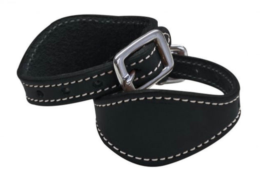 Black Leather Hobble Straps