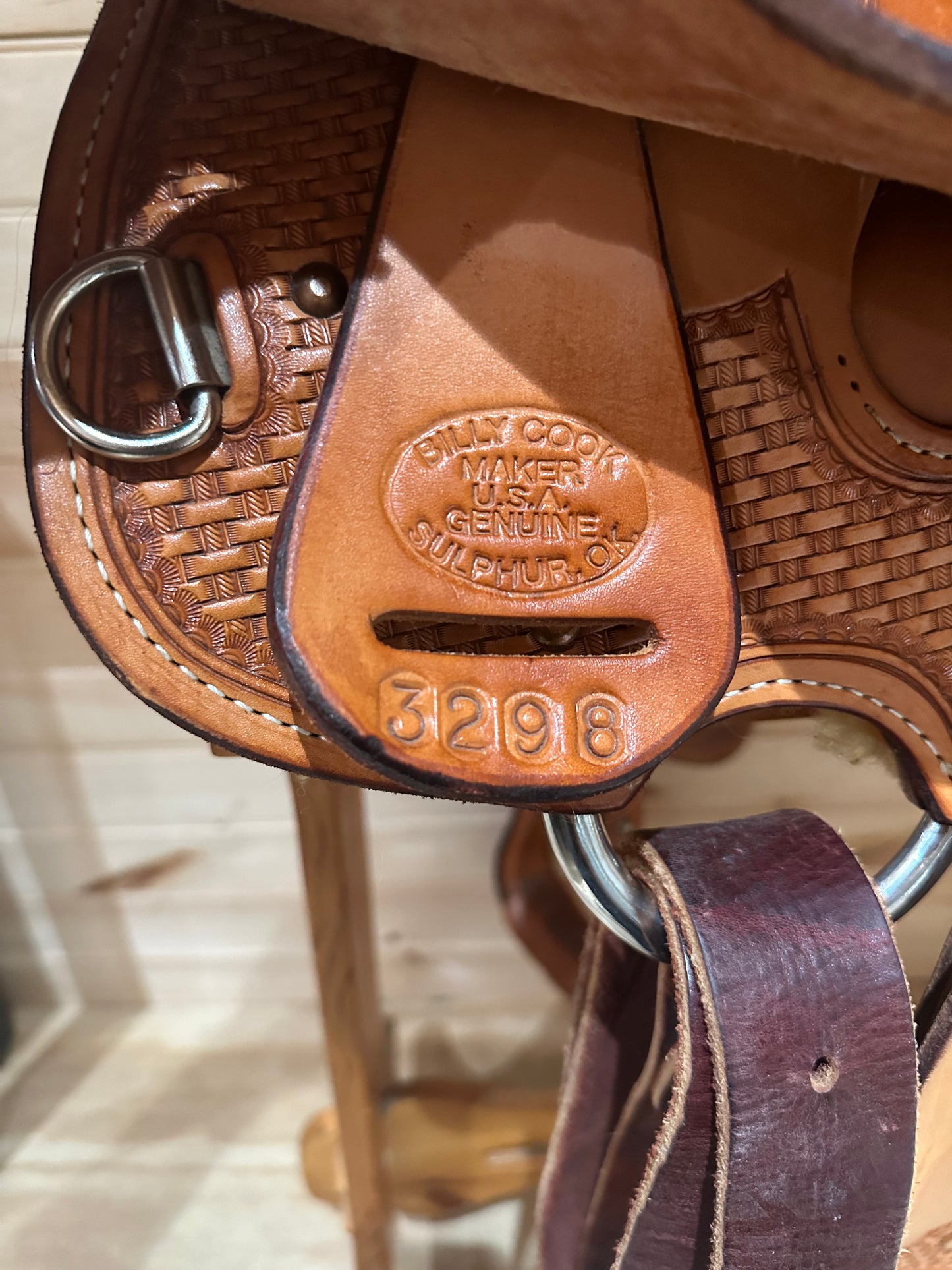 15” Billy Cook Genuine Sulphur OK Western Show Saddle Model 3298