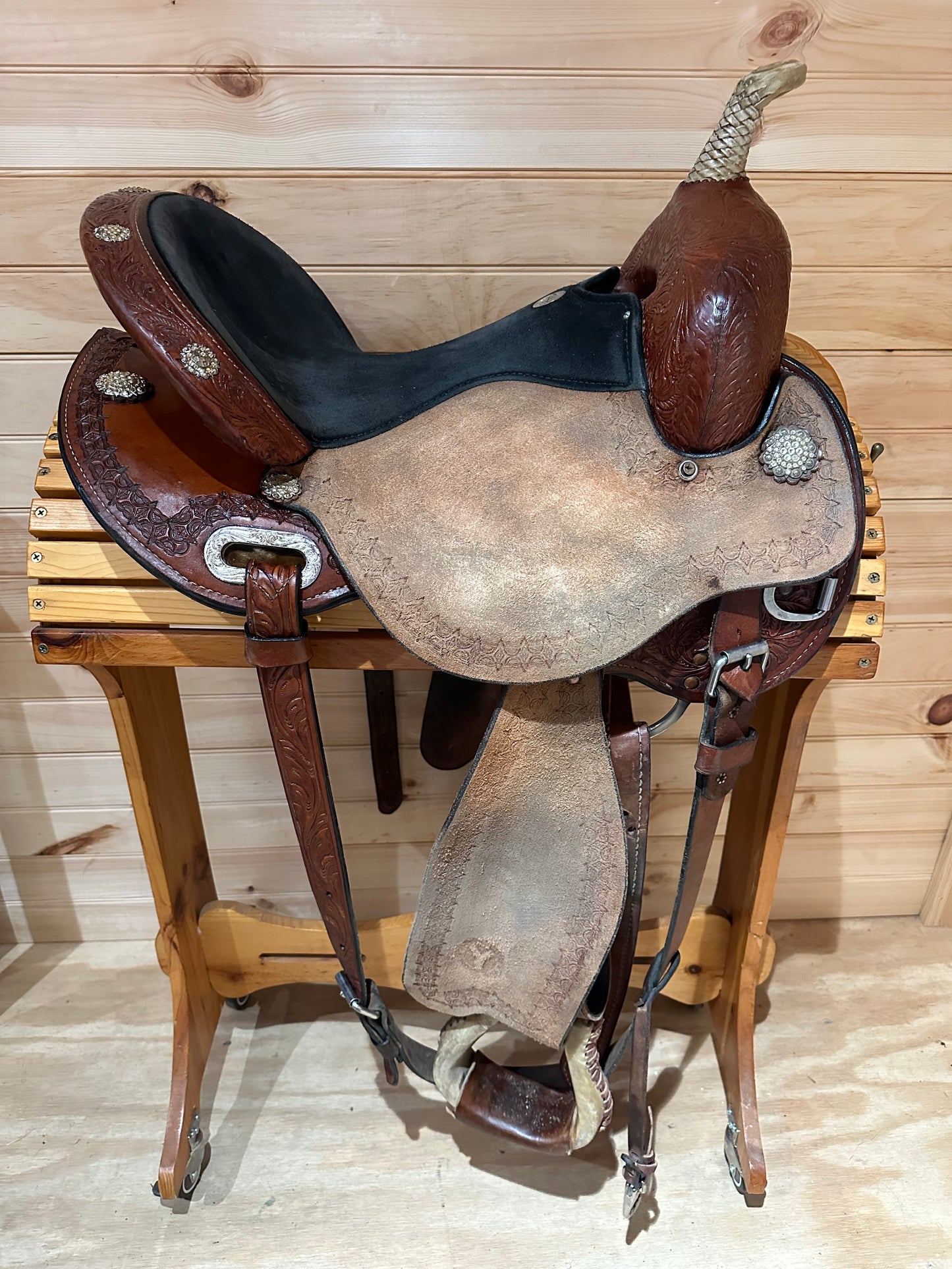 15” Circle Y Flex2 Kelly Kaminski Blaze Barrel Racing Saddle Model 1528