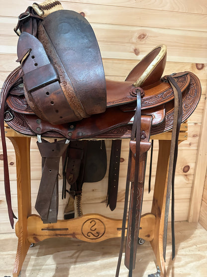 16” Circle Y Hardseat Ranch Roper Western Saddle Model 1156