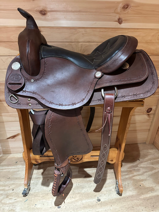 16” JJ Tack Shack Barbed Wire Team Penner Western Saddle Model 2070-6