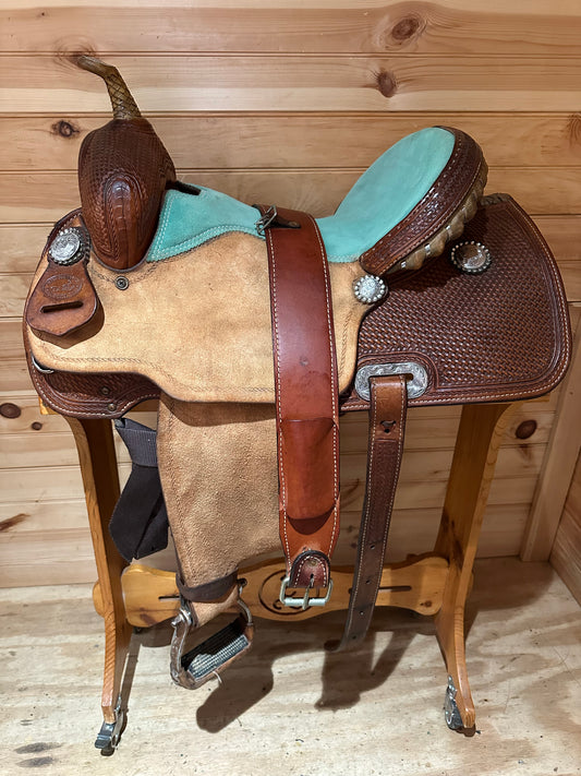 14.5” SRS Saddlery Paul Taylor Barrel Racing Saddle