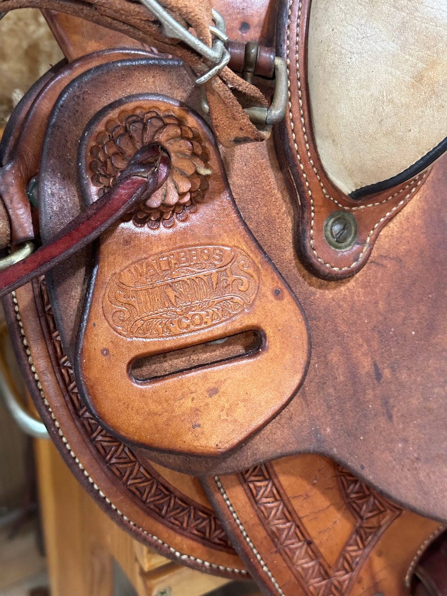 16” Watt Bros Stock Saddle Co. Wade Western Saddle - Dennis Reis Wade Model