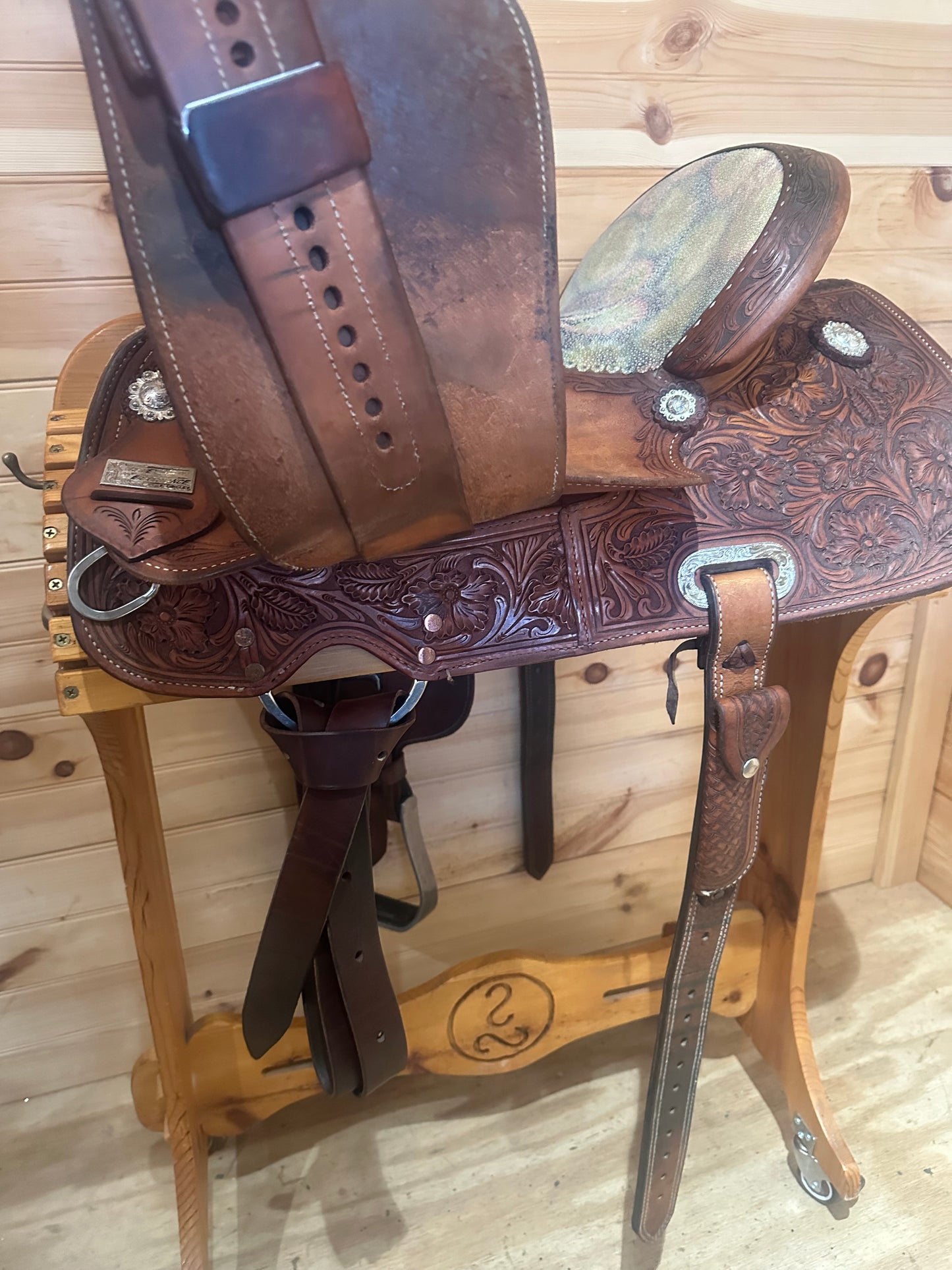 14” Circle Y Xtreme Performance Tie-Dye Barrel Racing Saddle Model 2150