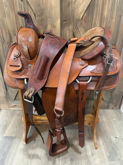 15.5” Circle Y All-Around Roping Western Saddle Model 3767