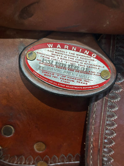 16” Circle Y Topeka Flex-Lite Western Trail Saddle Model 1551