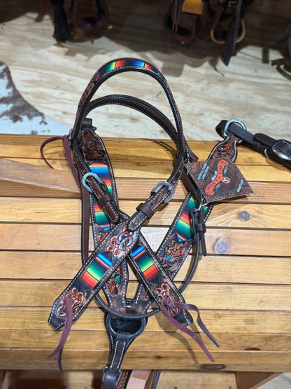 Circle Y Serape Browband Headstall & Breast Collar Tack set