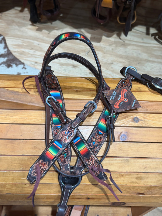 Circle Y Serape Browband Headstall & Breast Collar Tack set