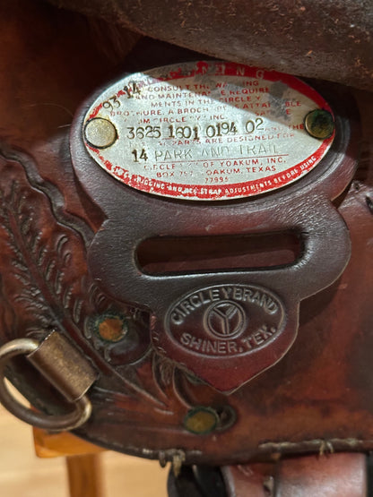 16” Circle Y Park & Trail Western Saddle Model 3625