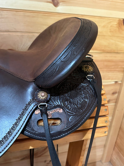 16” Circle Y Sunflower Flex2 Western Trail Saddle Model 1682 (2024)