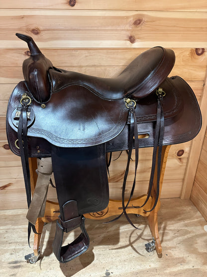 17” Big Horn Double Comfort Equi-fit Flex Western Trail Saddle Model 1658