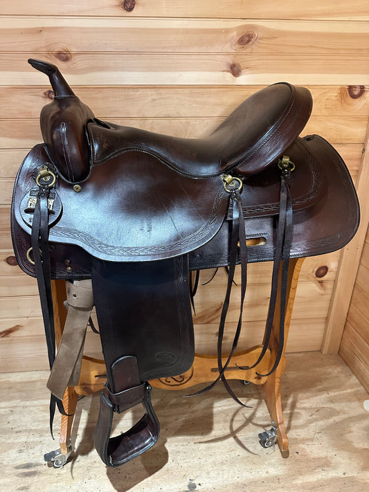 17” Big Horn Double Comfort Equi-fit Flex Western Trail Saddle Model 1658