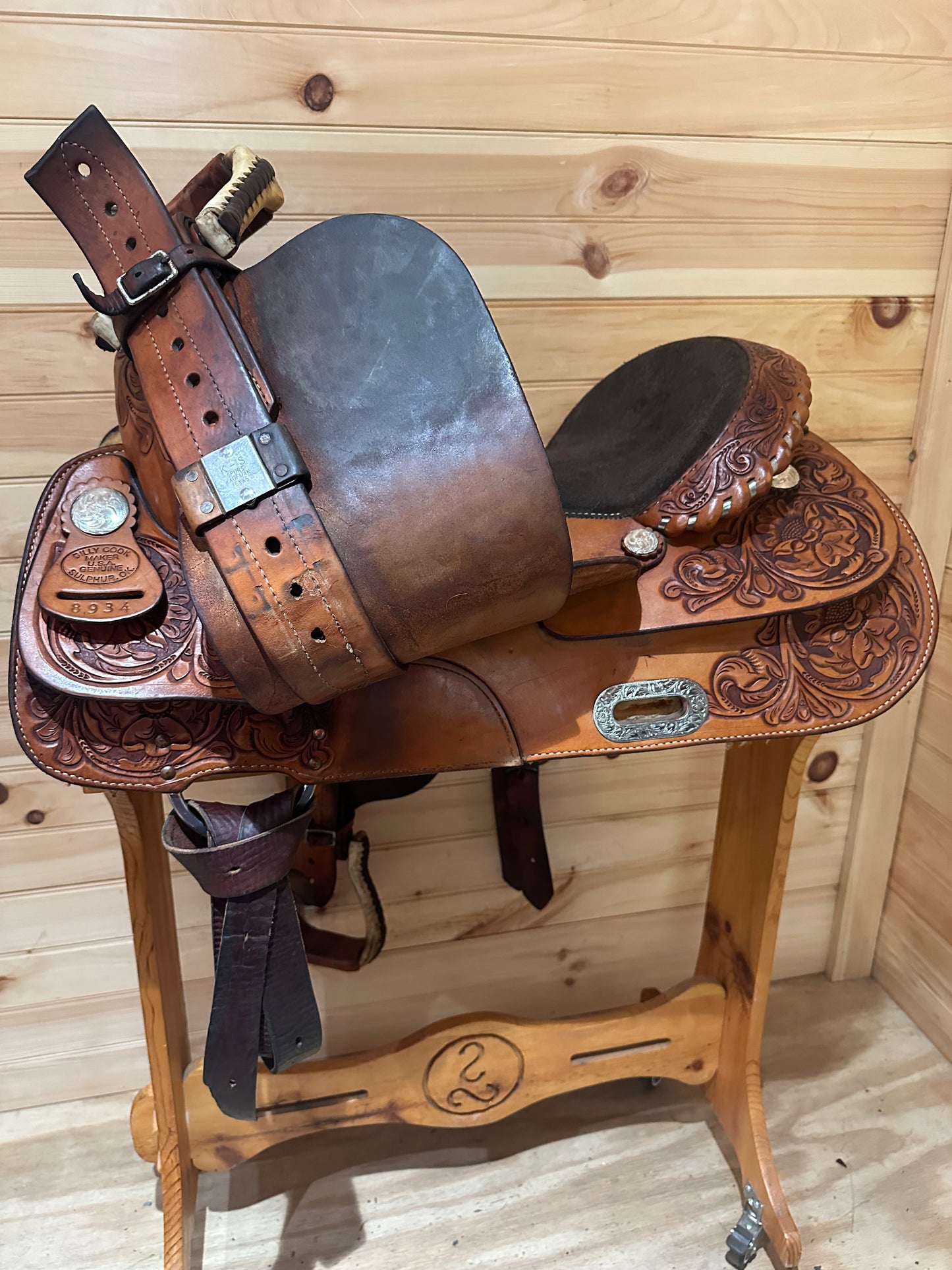 16.5” Billy Cook Maker Sulphur,OK Western Trail Saddle Model 8934